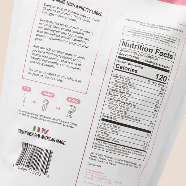 Grass Fed Whey Protein Isolate