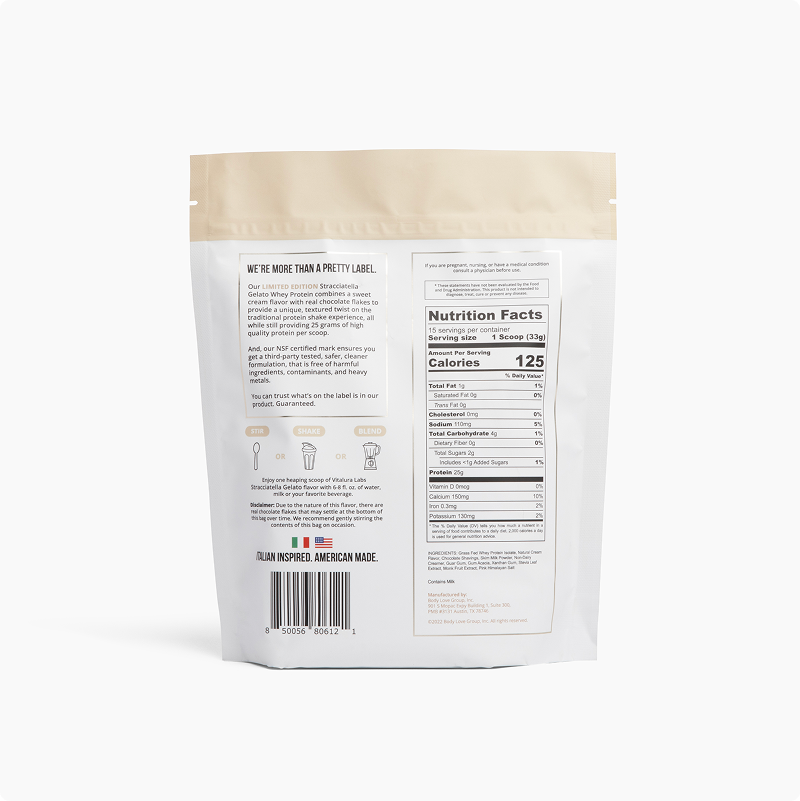 Grass Fed Whey Stracciatella - 15 servings