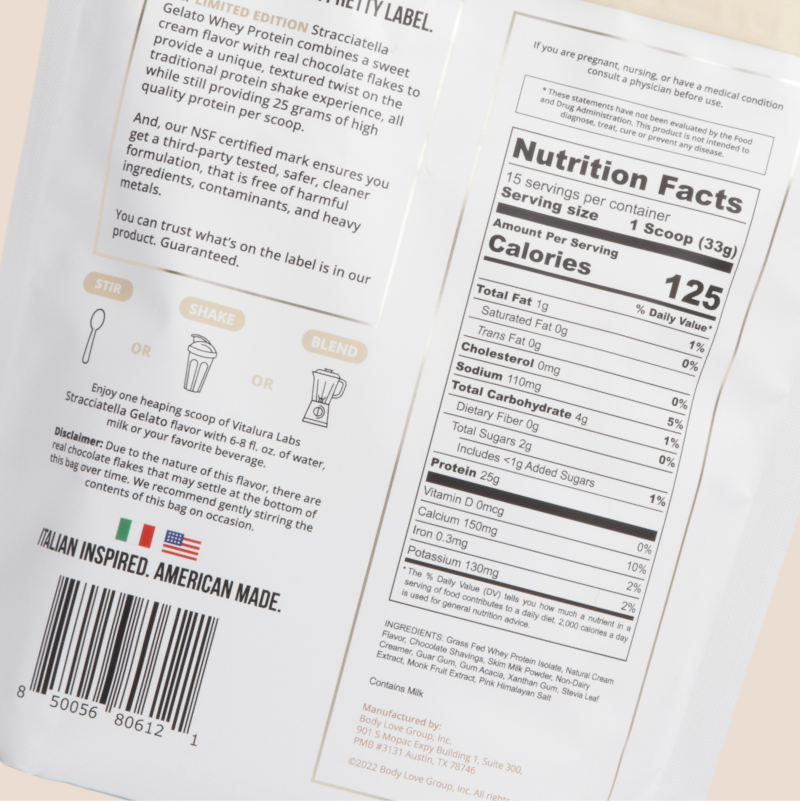 Grass Fed Whey Stracciatella - 15 servings