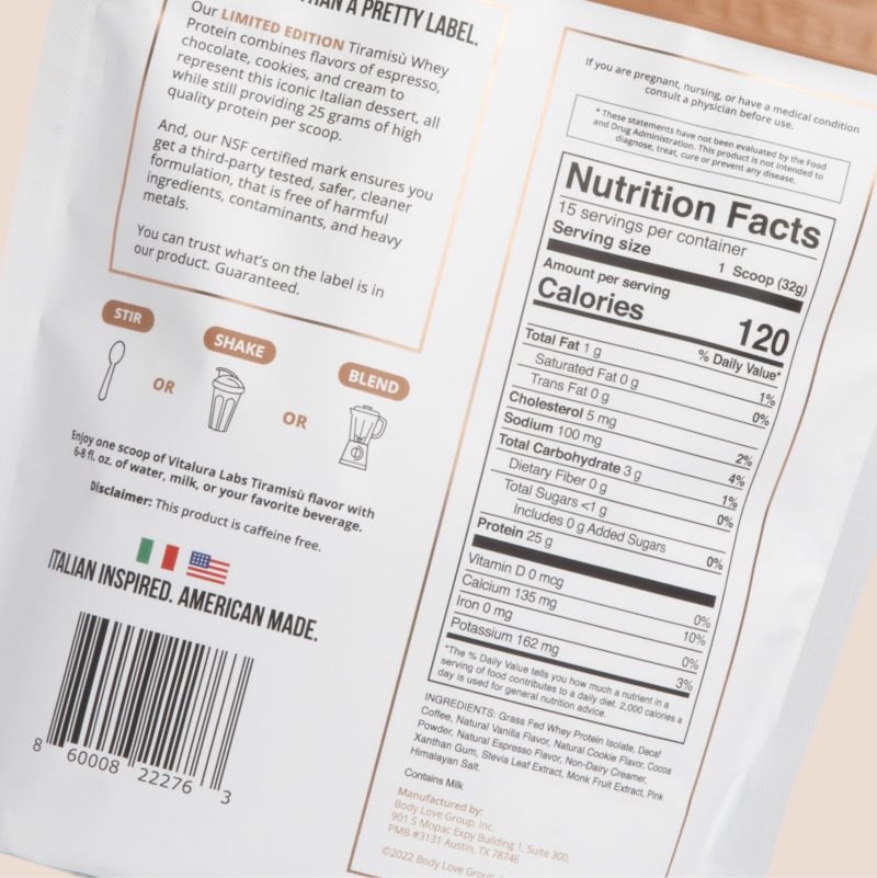 Grass Fed Whey Tiramisù - 15 servings