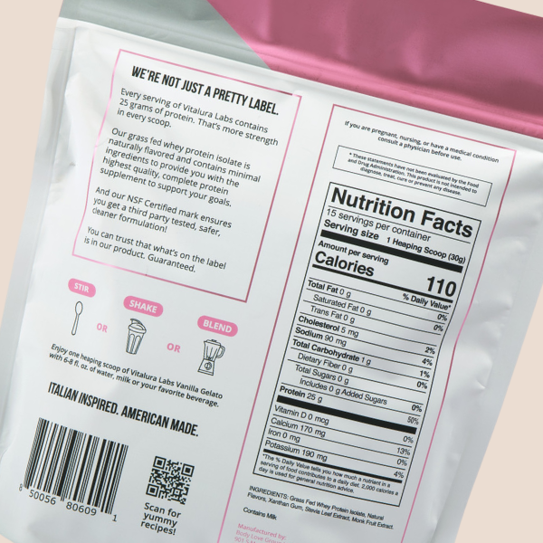 Grass Fed Whey Protein Isolate