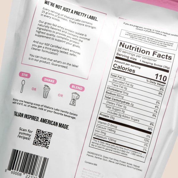 Grass Fed Whey Protein Isolate